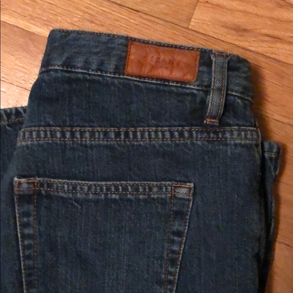 Sezane Denim High Wasted Cropped Jeans